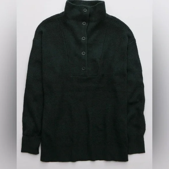 NWT Aerie Cozy Up Waffle Knit Sweater - Picture 2 of 10